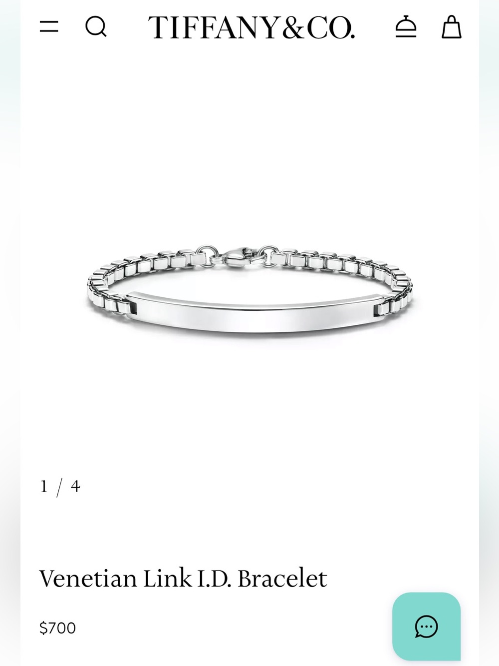 Venetian Link I.D. Bracelet - Silver